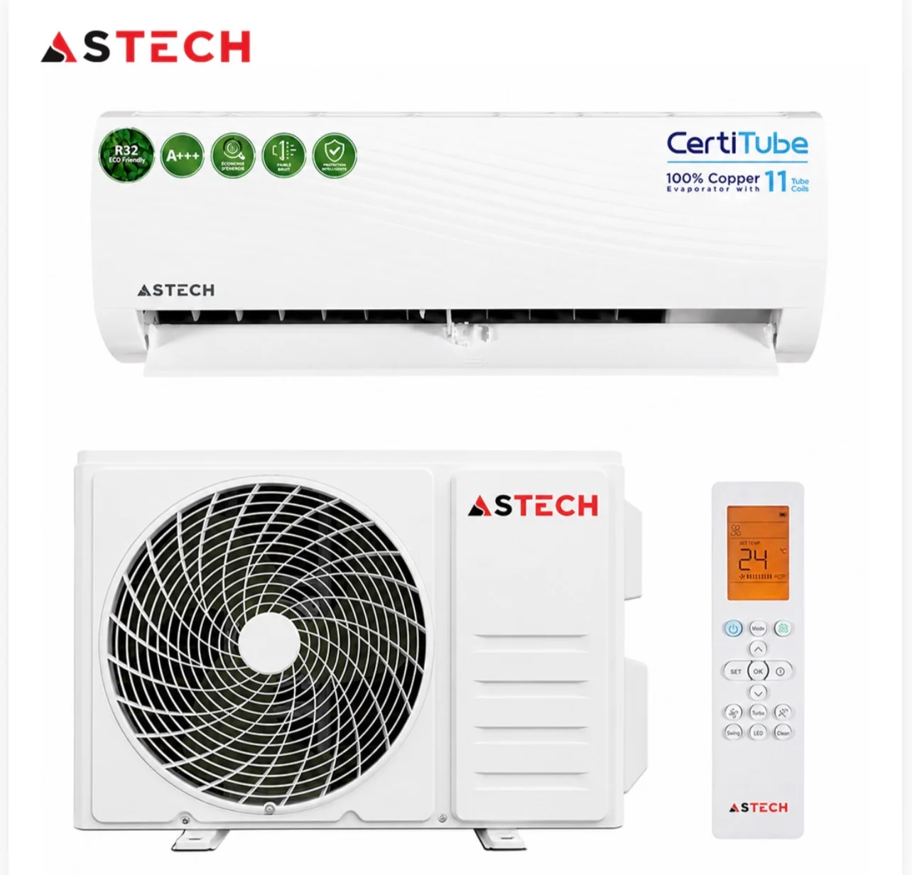 SPLIT ASTECH 09GB41 9000BTU GAZ 410 1,25CV